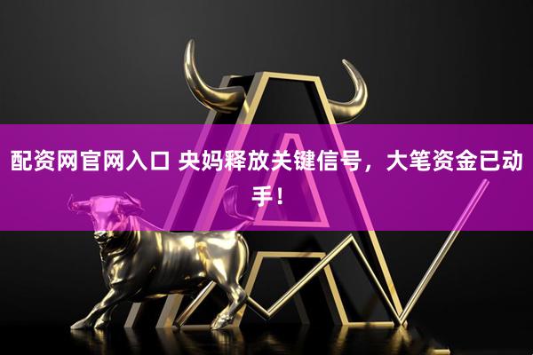 配资网官网入口 央妈释放关键信号，大笔资金已动手！
