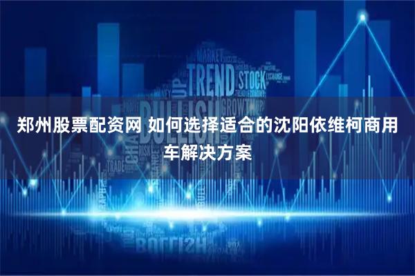 郑州股票配资网 如何选择适合的沈阳依维柯商用车解决方案