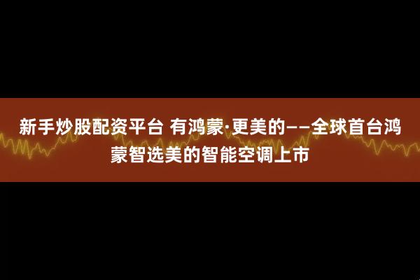 新手炒股配资平台 有鸿蒙·更美的——全球首台鸿蒙智选美的智能空调上市